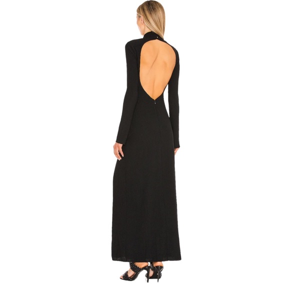 Tularosa Dianne Dress Open Back Maxi with Slit Black XL NWT - Picture 12 of 13